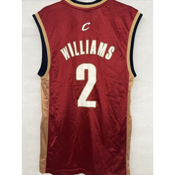 Mens adidas Cleveland Cavs Red sleeveless jersey #2 player williams Mens logo - Picture 6 of 8